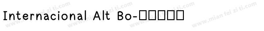 Internacional Alt Bo字体转换
